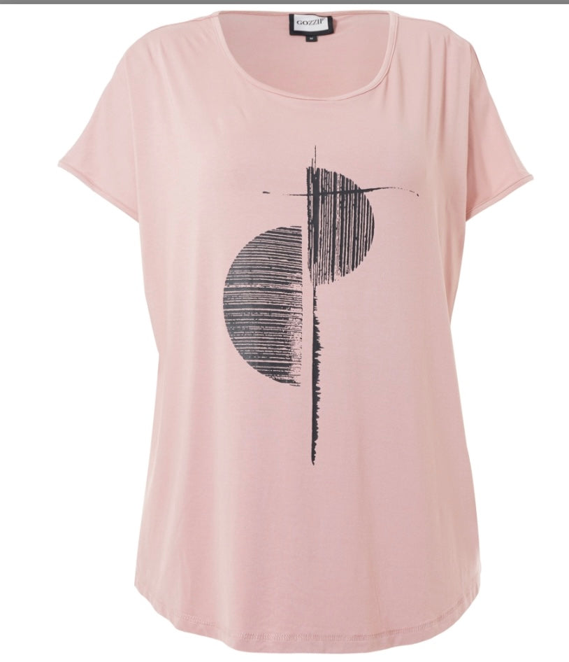 Gitte t/shirt við Print