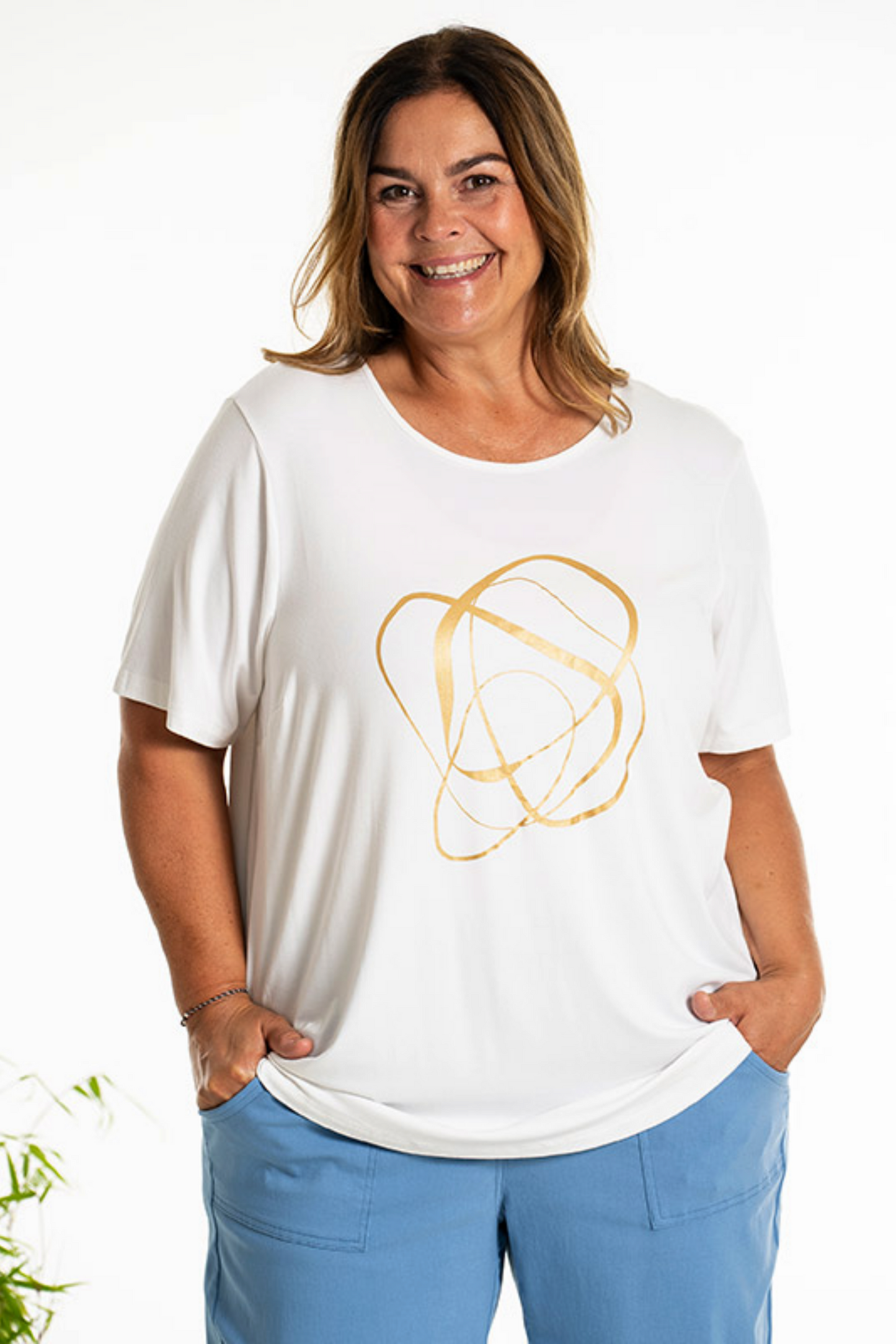 Birka t/shirt við print