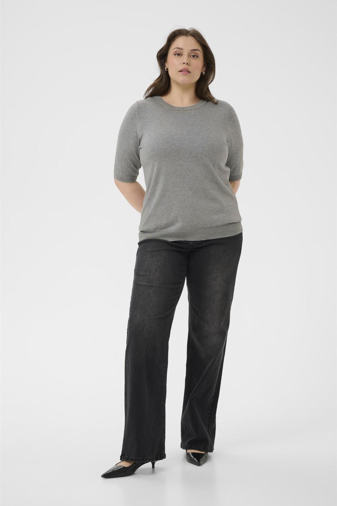Carla knit - Blusa grá