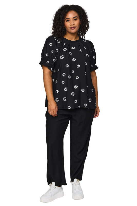 Fozia Blusa - S262878 - Svart/ Hvít