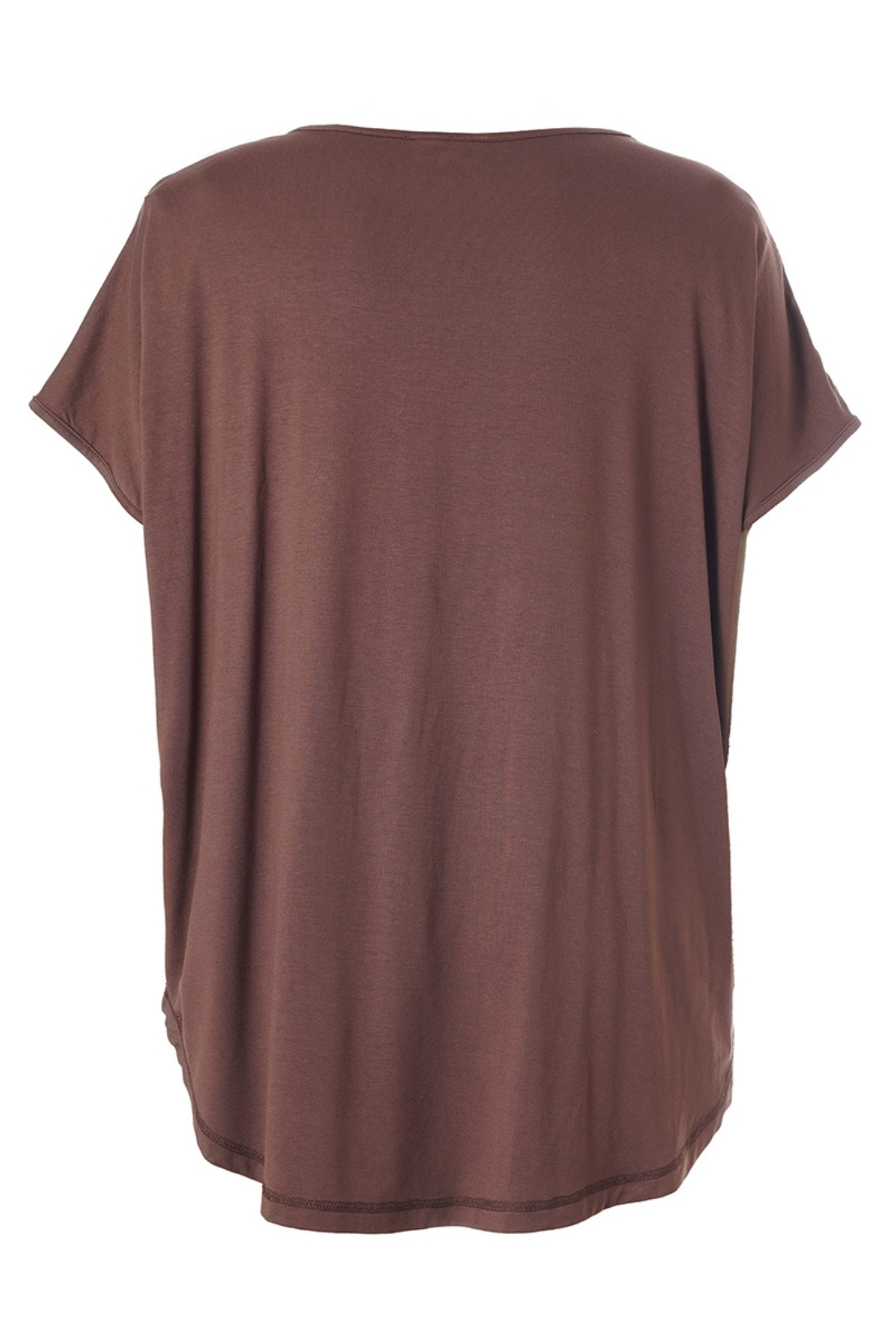 Gitte T/shirt við stein prynt - Brún