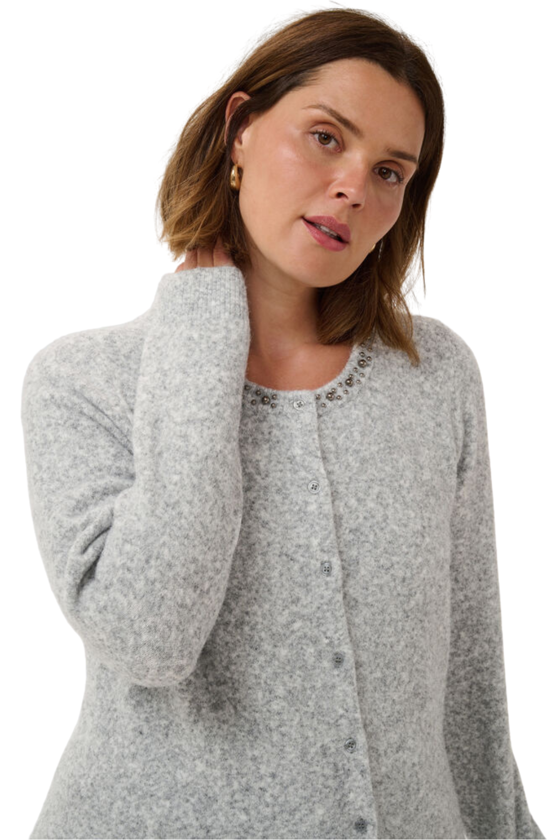 Selia cardigan - Grá melera