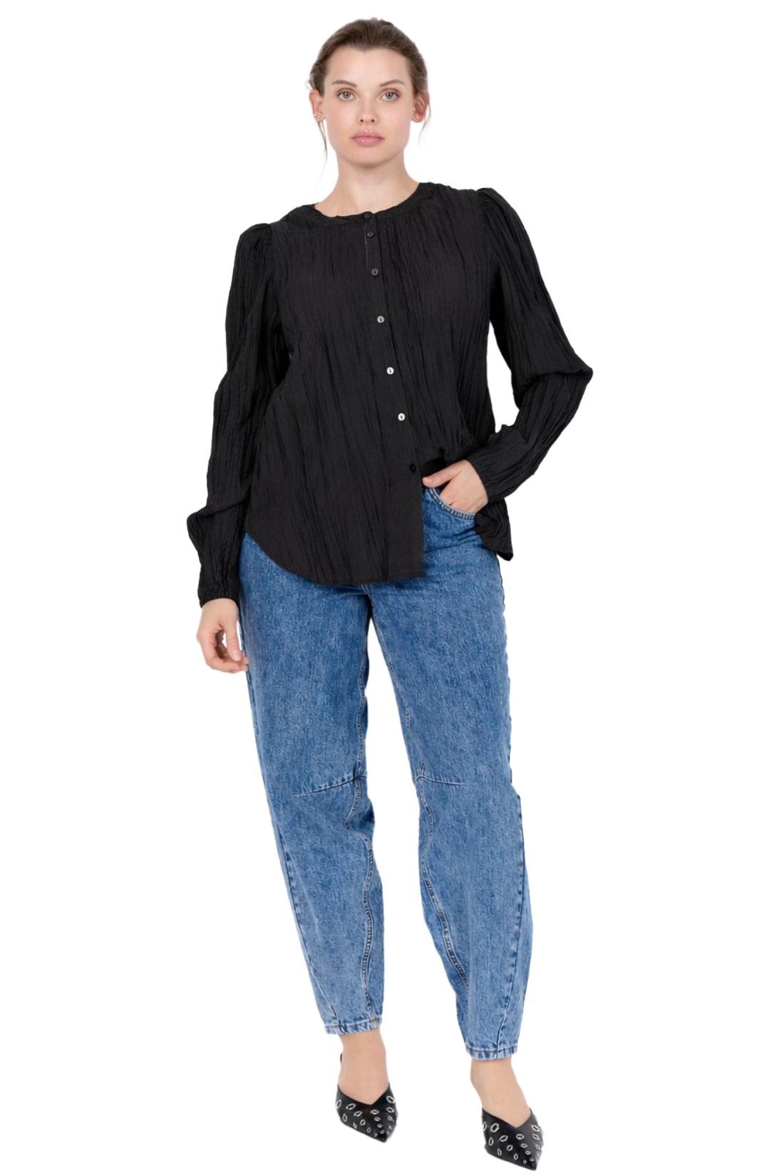 Salima 1 -  Blusa - W10678 - Svørt