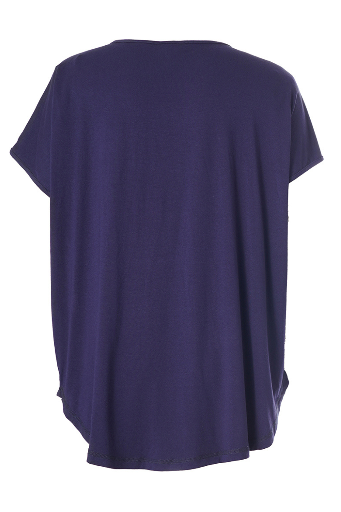 Gitte T/shirt við stein print - Blá