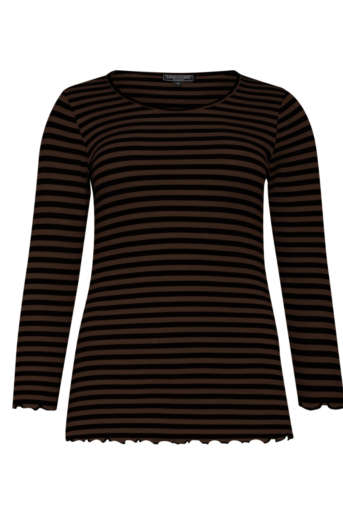 SG147 Rib blusa - Brún/svørt