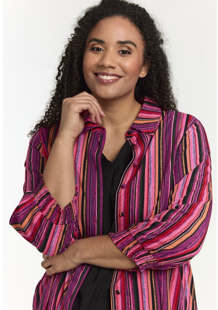 Emilie skjúrta pink stríput