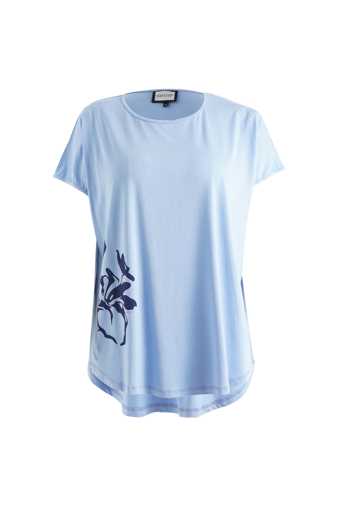 Gitte T-shirt Blá Prent