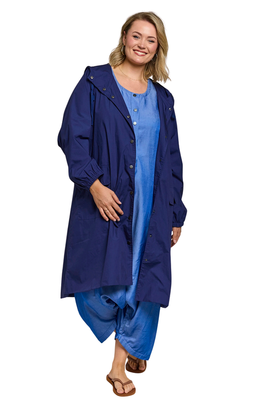 Liss Trenchcoat Bláur