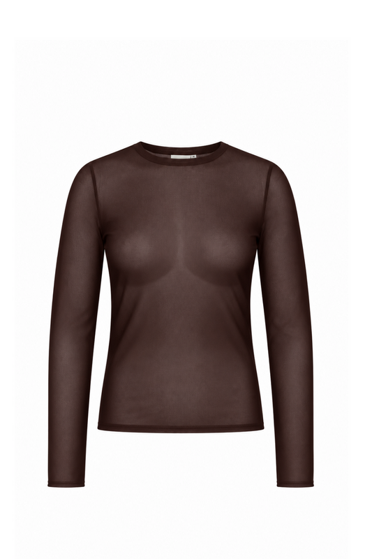 Carjungle mesh blusa brún