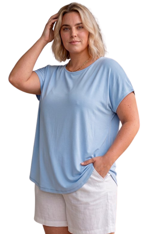 Gitte T-shirt ljósa blá