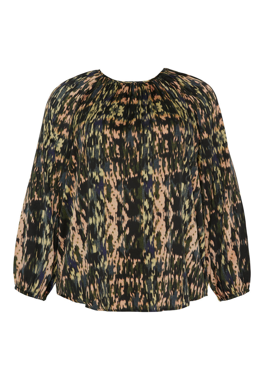 Army Green w Dark blue - Blusa