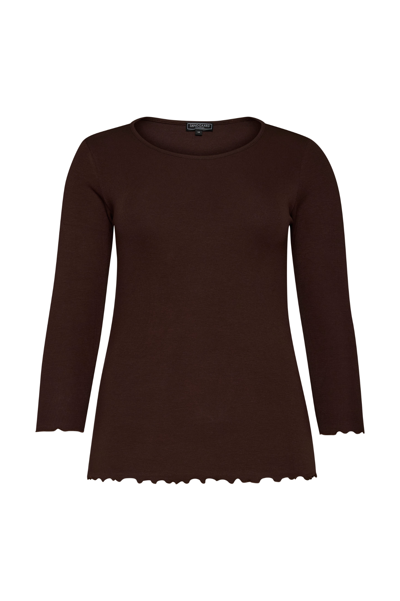 SG156 Rib blusa - Brún
