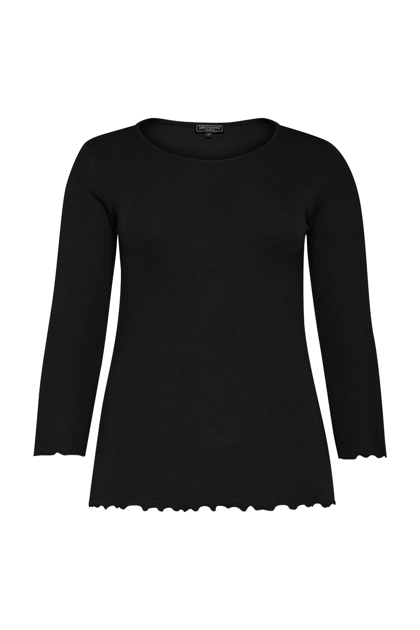 SG156 Rib blusa - Svørt