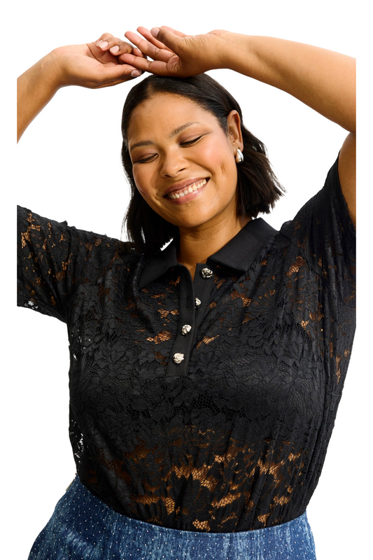 Perla blusa svørt