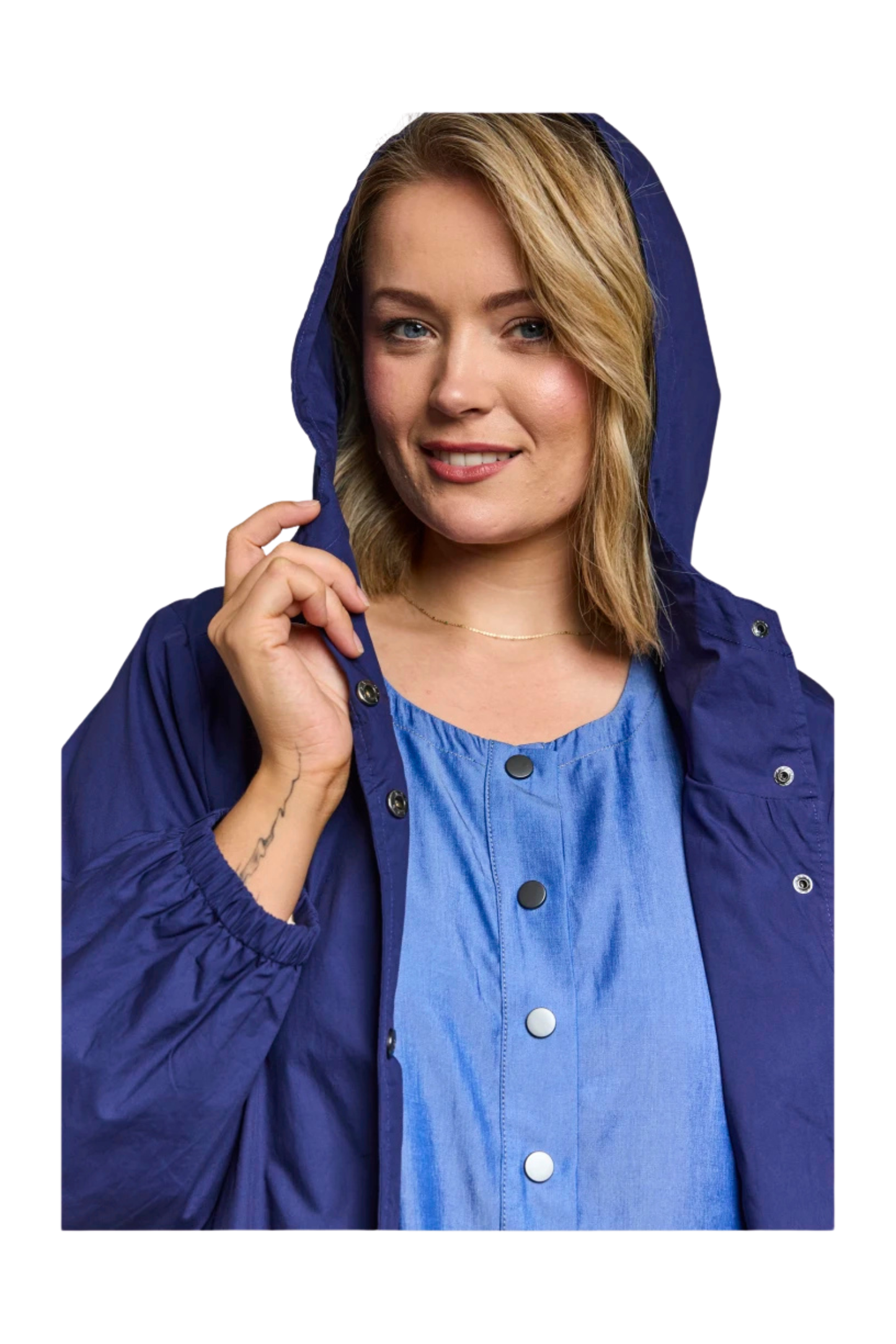 Liss Trenchcoat Bláur